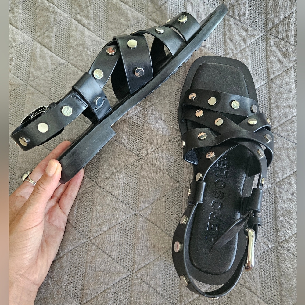 Studded aerosoles sandals